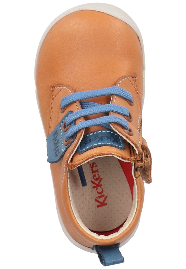 Kickers Halbschuhe Nappaleder Braun/Blau
