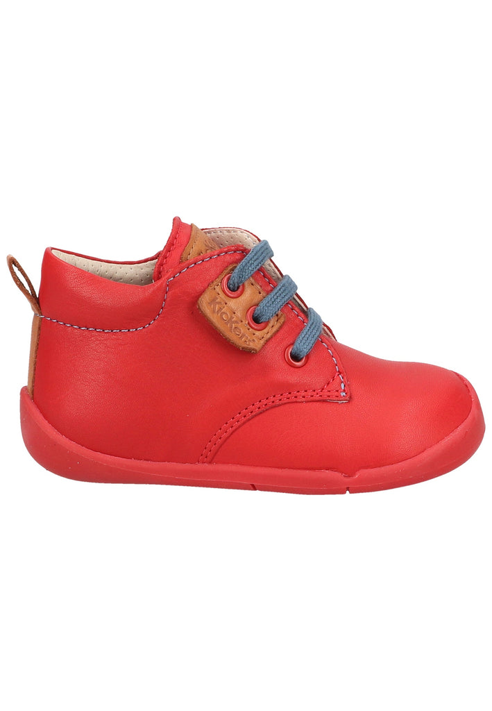 Kickers Halbschuhe Nappaleder Rot/Braun