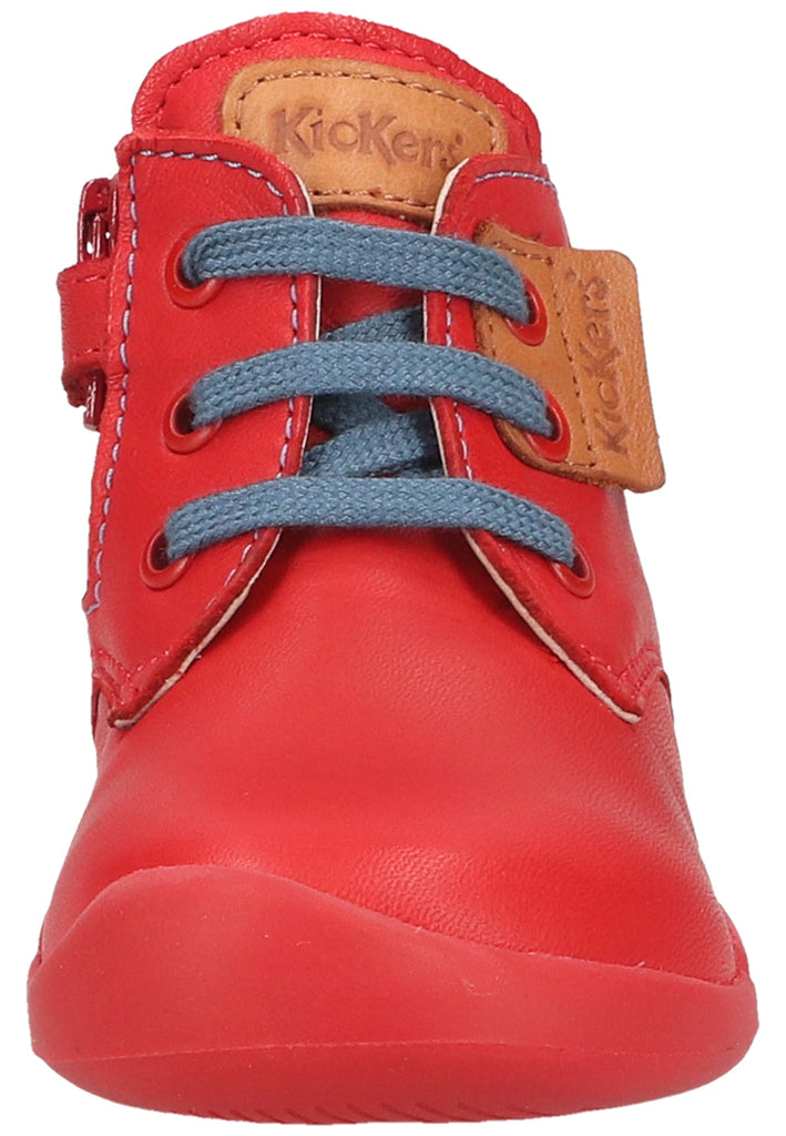 Kickers Halbschuhe Nappaleder Rot/Braun