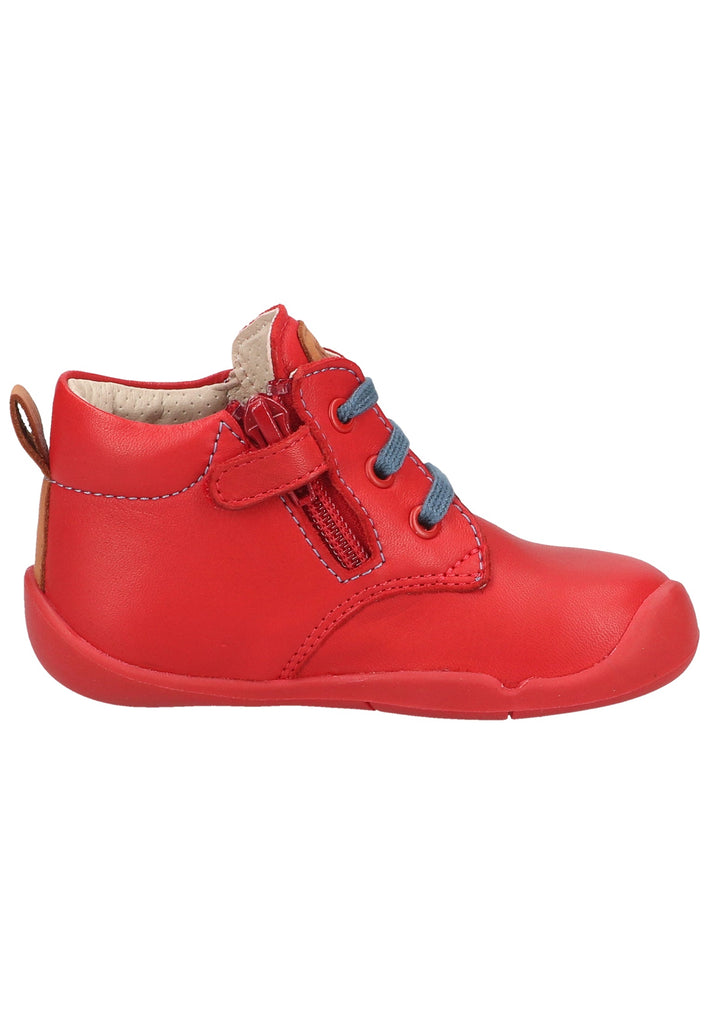 Kickers Halbschuhe Nappaleder Rot/Braun