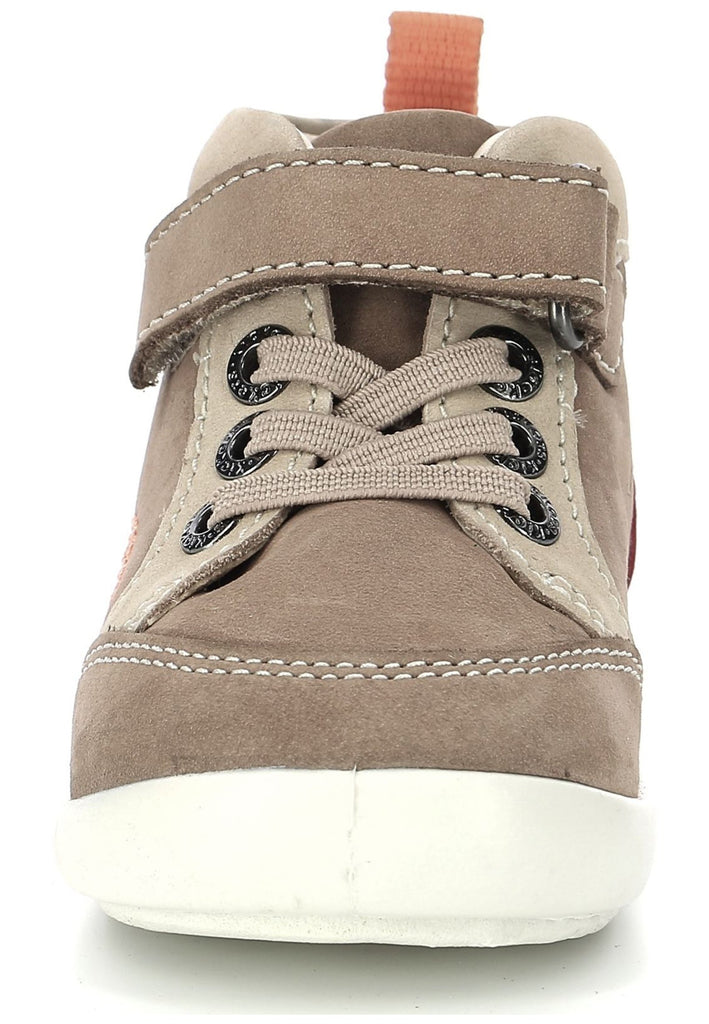 Kickers Halbschuhe Nubukleder Beige/Rot