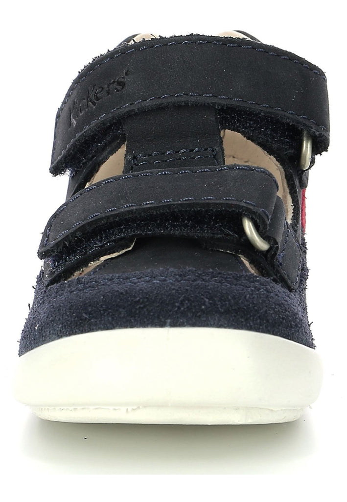 Kickers Halbschuhe Nubukleder Blau/Rot