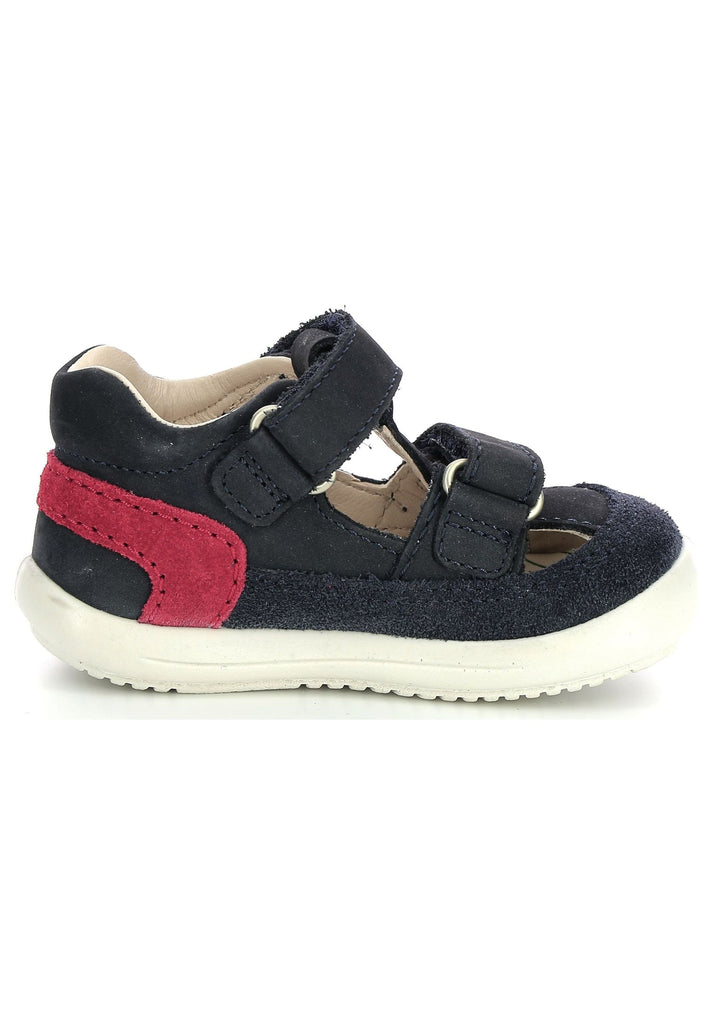 Kickers Halbschuhe Nubukleder Blau/Rot