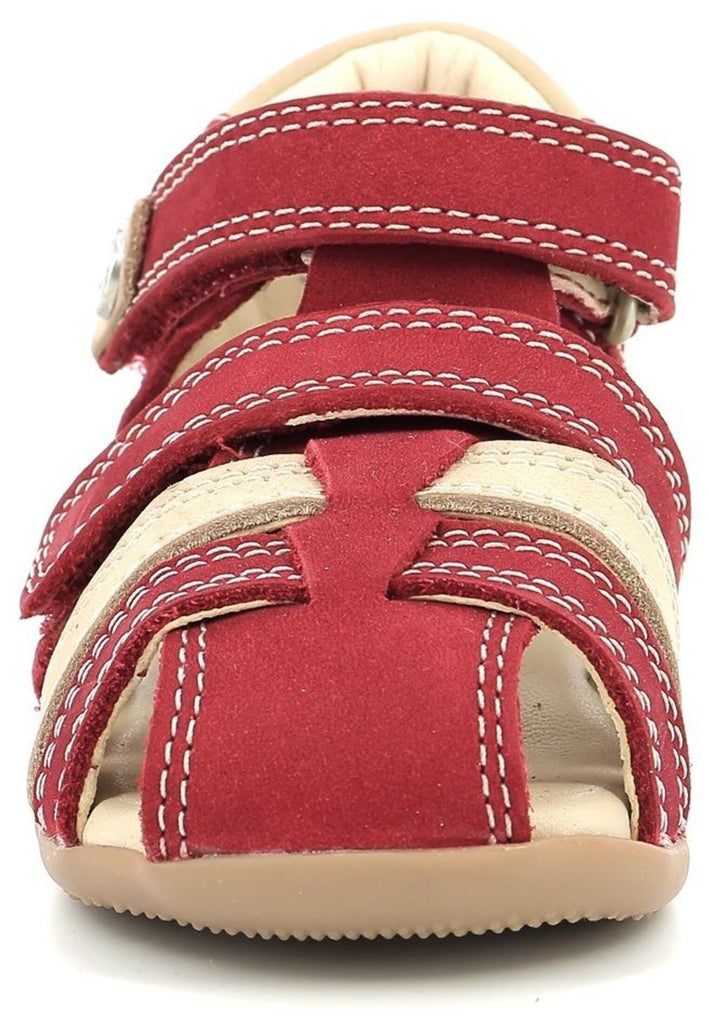 Kickers Halbschuhe Nubukleder Rot/Beige