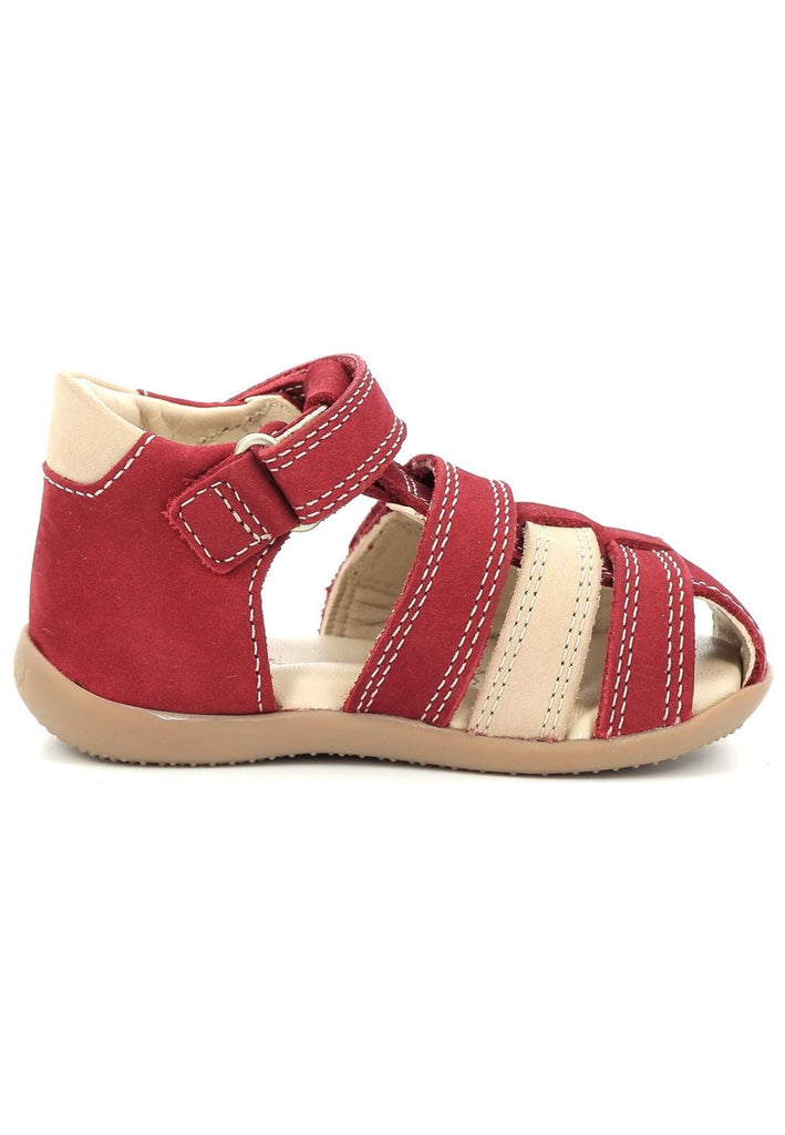 Kickers Halbschuhe Nubukleder Rot/Beige