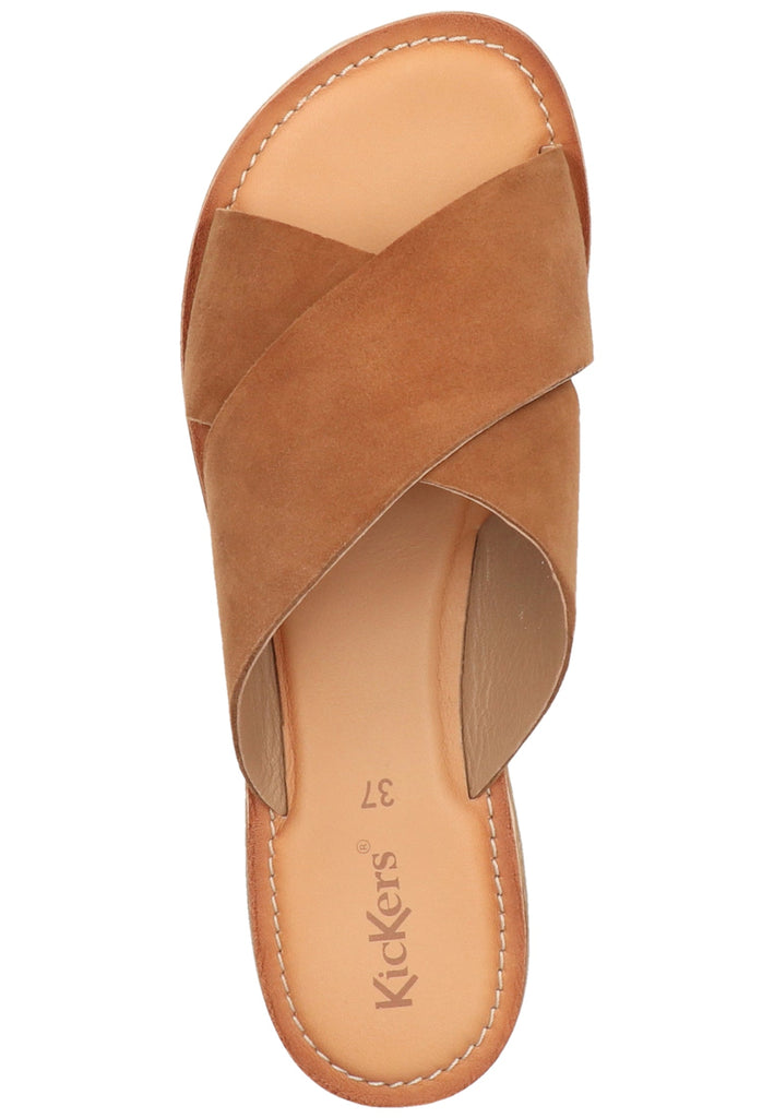 Kickers Pantoletten Leder Camel
