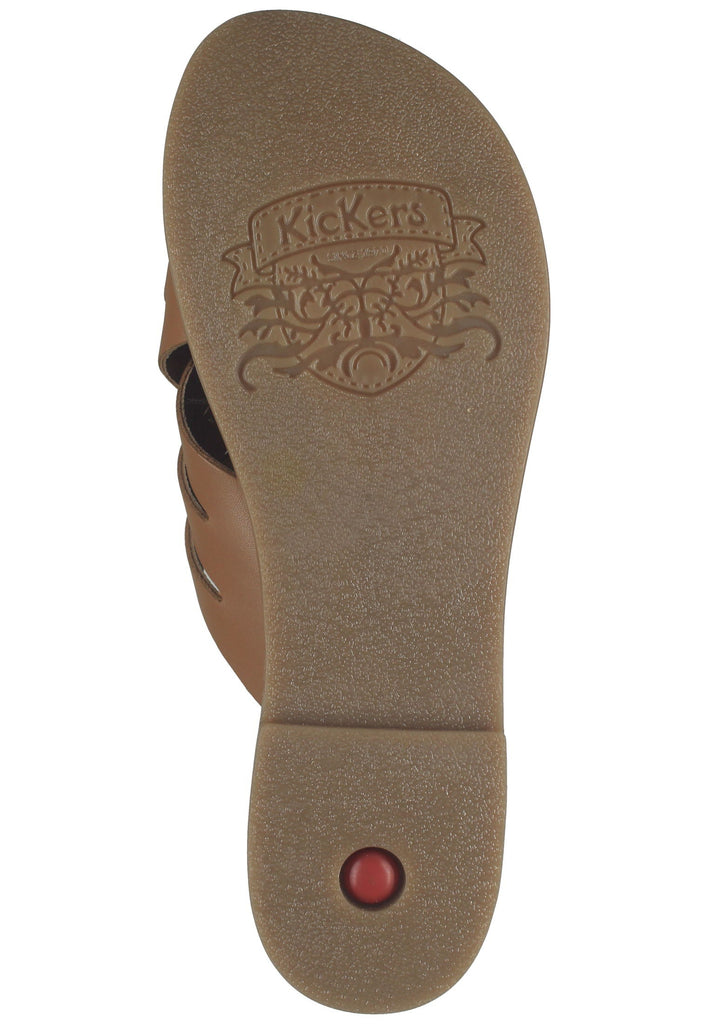 Kickers Pantoletten Leder Camel