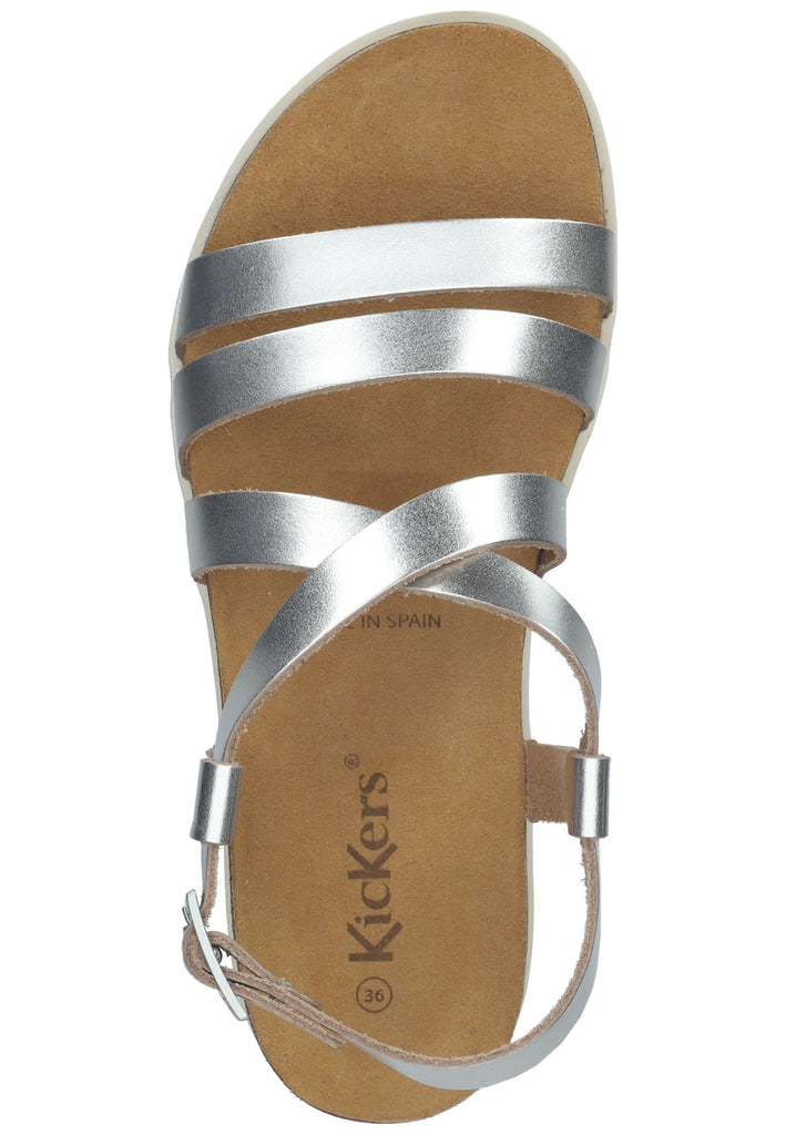 Kickers Pantoletten Leder Silber