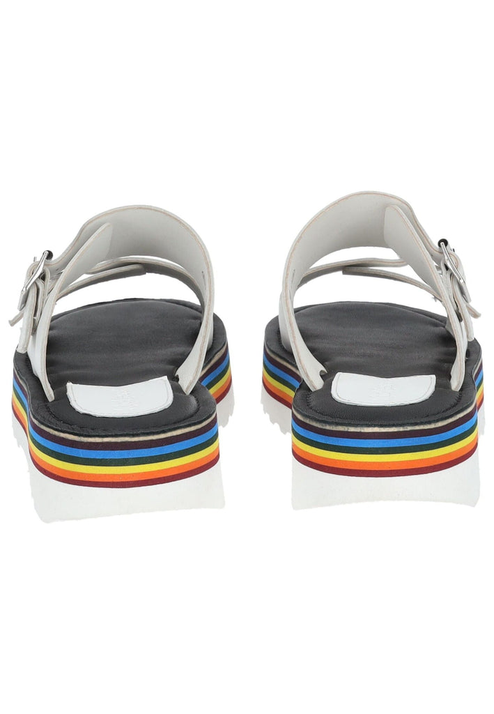 Kickers Pantoletten Leder Weiß Kombi