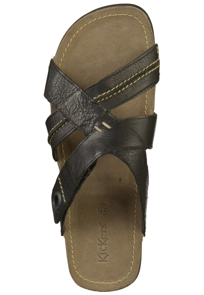 Kickers Pantoletten Nappaleder Schwarz
