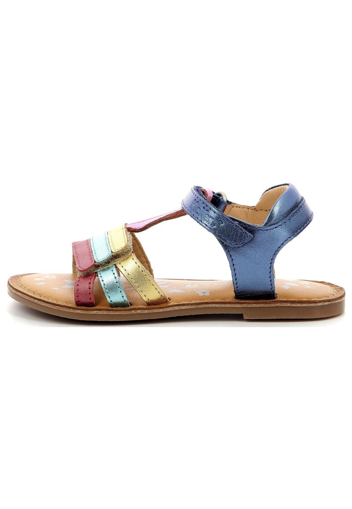 Sandalen Kickers Sandalen Leder Metallic Blau