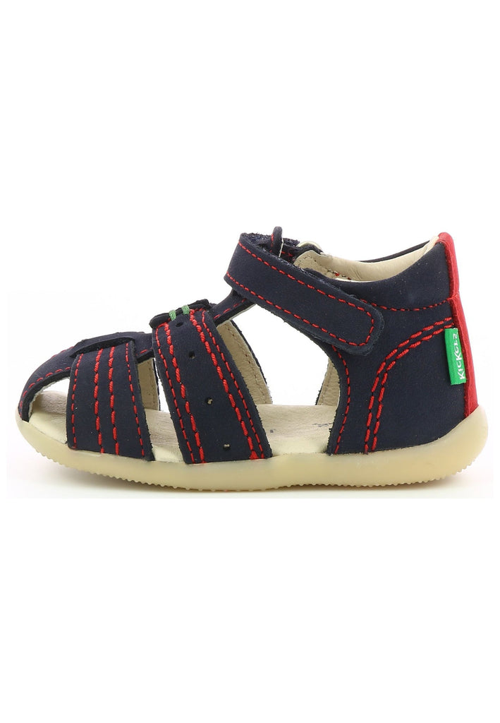 Sandalen Kickers Sandalen Nubukleder Blau/Rot