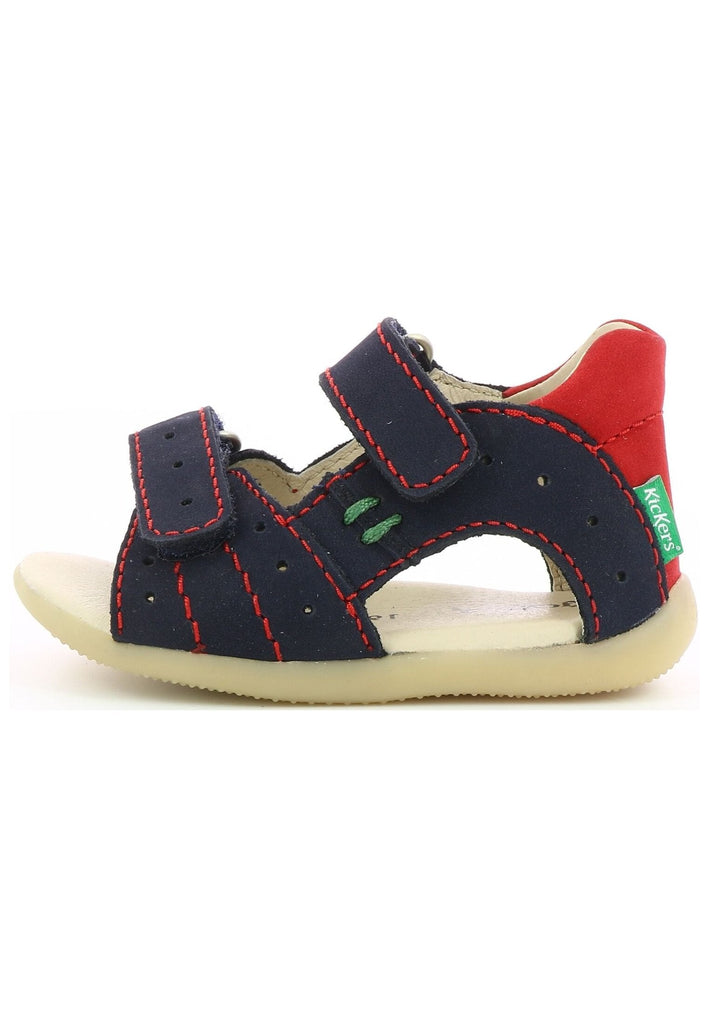 Sandalen Kickers Sandalen Nubukleder Navy/Rot
