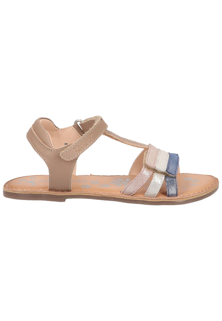 Kickers Sandalen Leder Beige/Blau