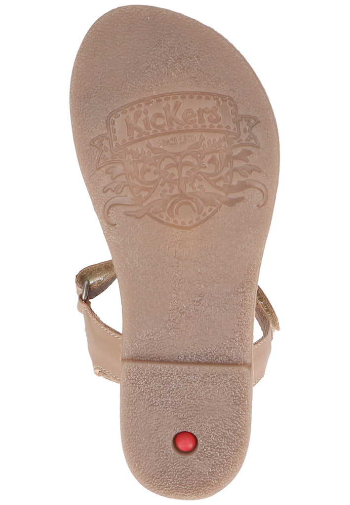 Kickers Sandalen Leder Beige/Blau