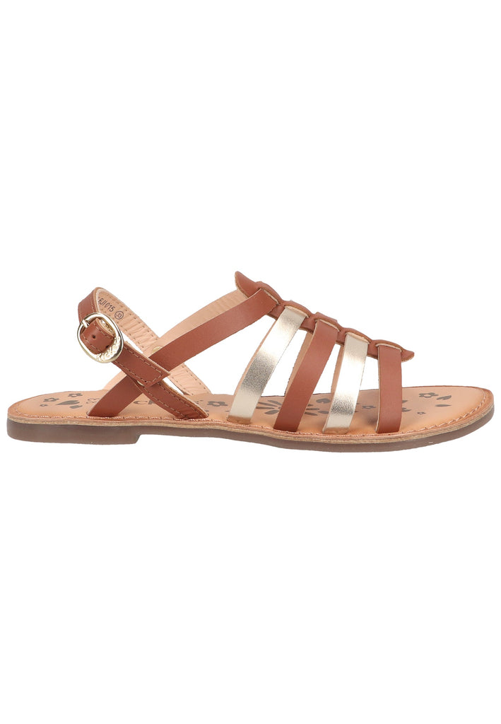 Kickers Sandalen Leder Braun/Gold