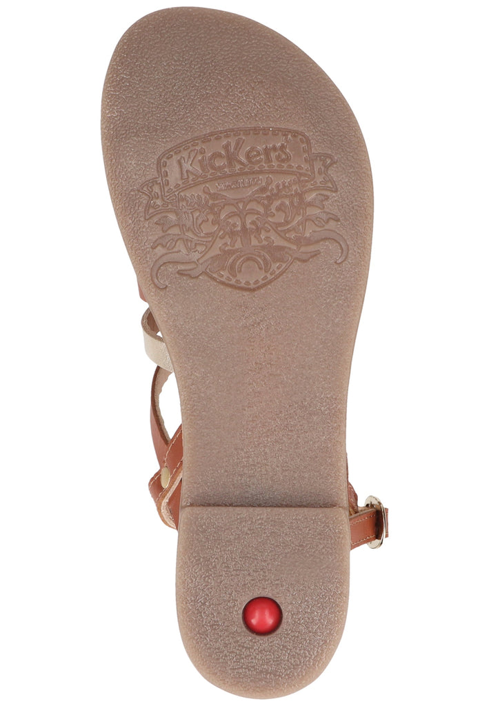 Kickers Sandalen Leder Braun/Gold