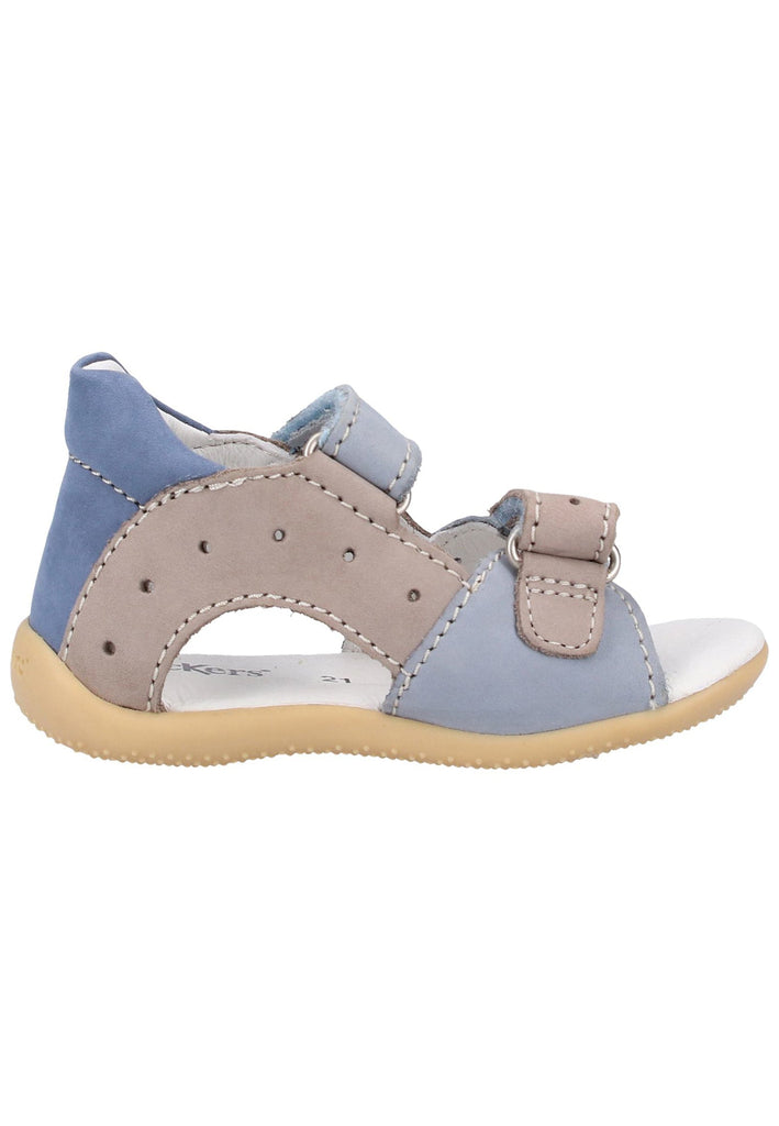 Kickers Sandalen Leder Grau/Blau