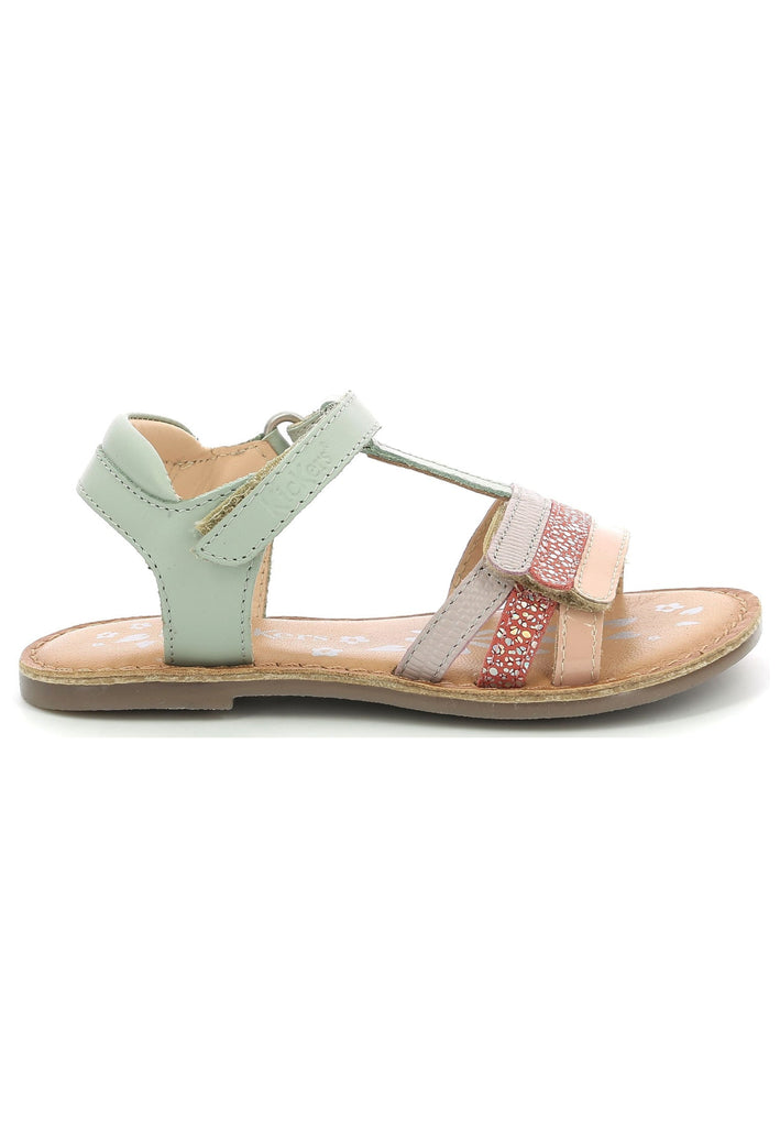 Kickers Sandalen Leder Grün/Kombi