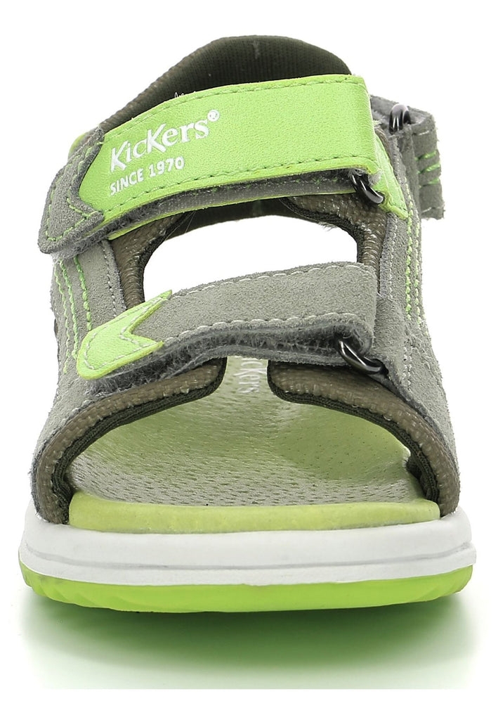 Kickers Sandalen Leder Khaki/Gruen