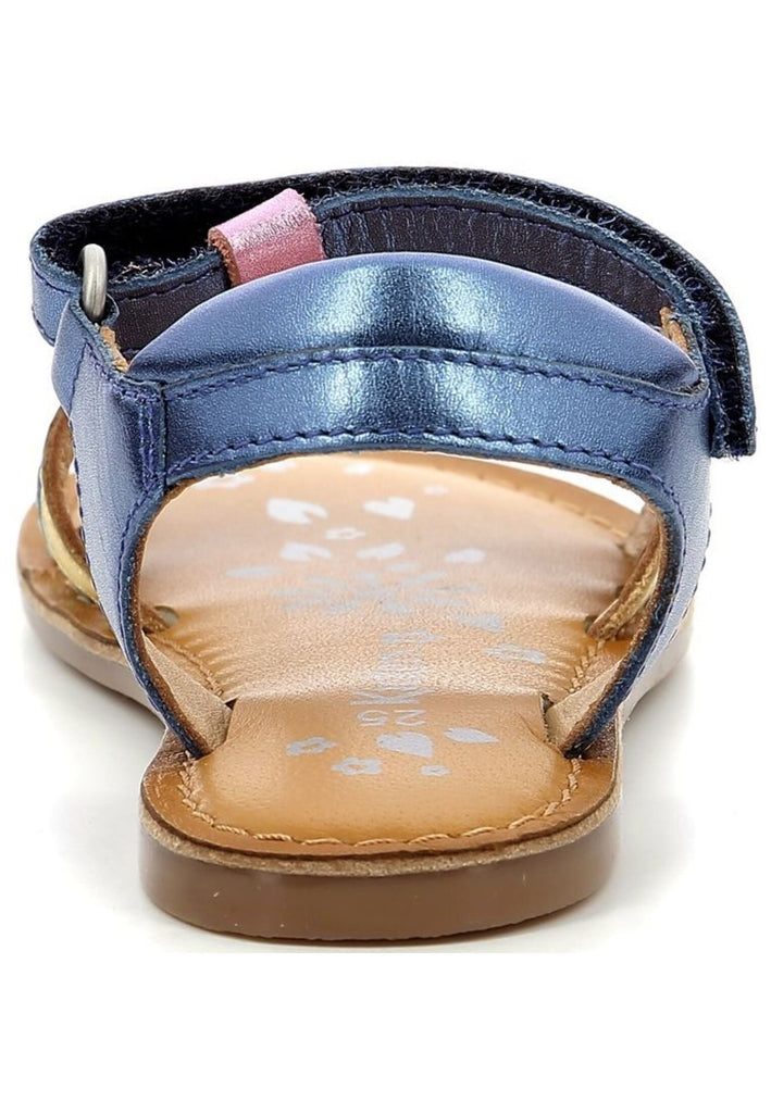 Kickers Sandalen Leder Metallic Blau