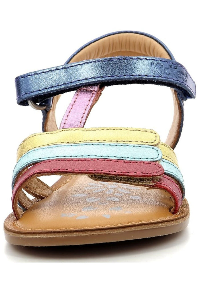 Kickers Sandalen Leder Metallic Blau