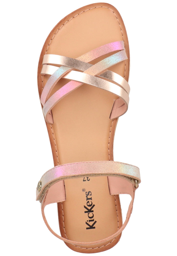 Kickers Sandalen Leder Pink Metallic