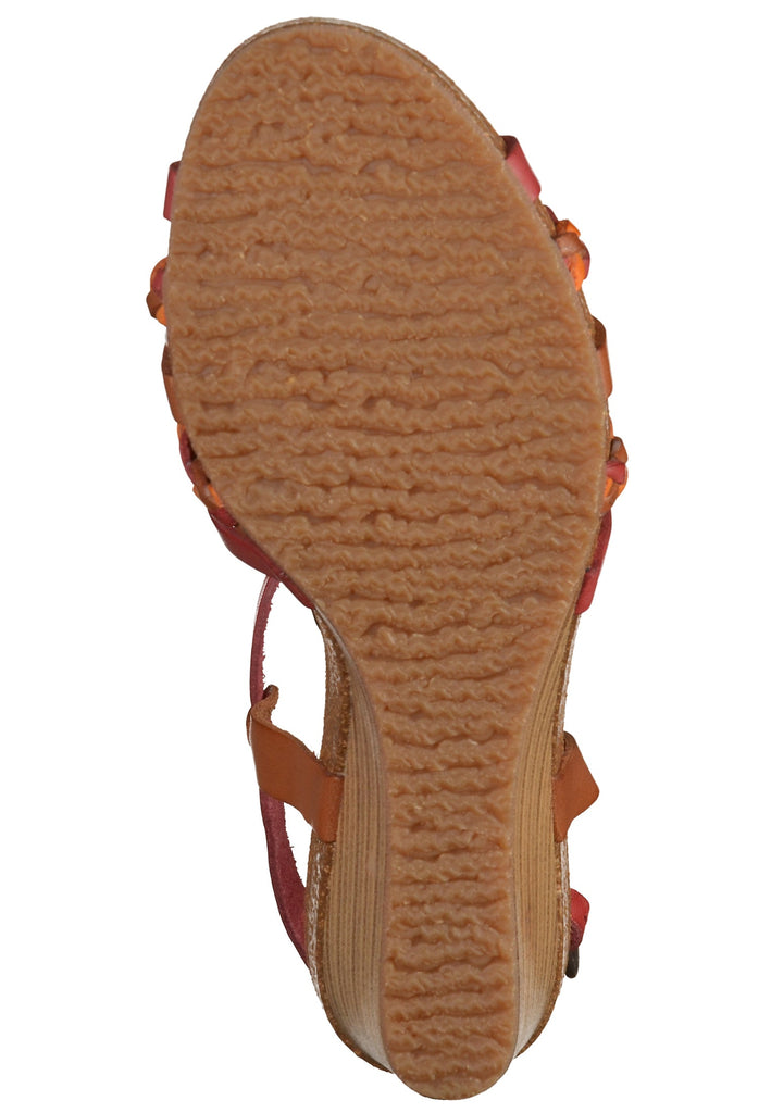 Kickers Sandalen Leder Rot/Braun