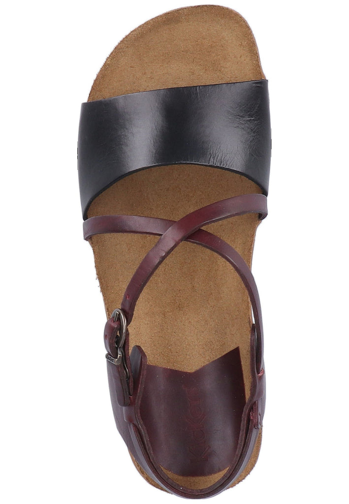 Kickers Sandalen Leder Schwarz/Rot