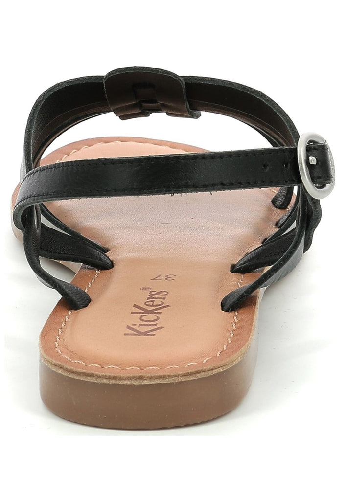 Kickers Sandalen Leder Schwarz/Silber