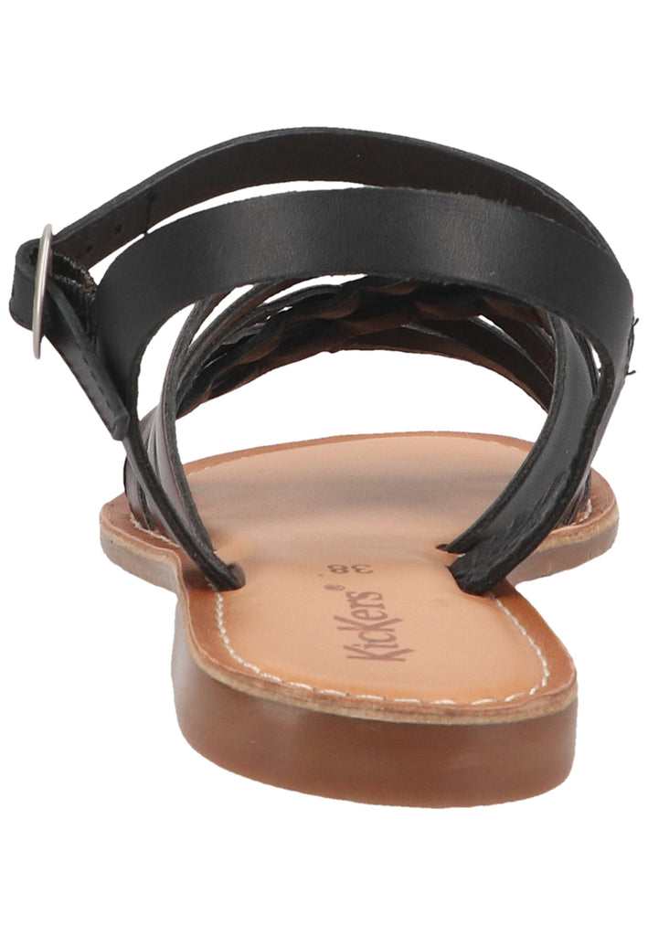 Kickers Sandalen Leder Schwarz/Silber