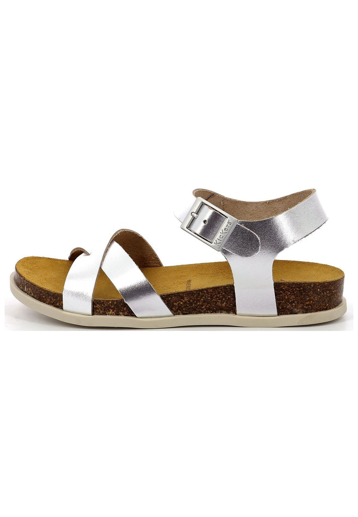 Kickers Sandalen Leder Silber