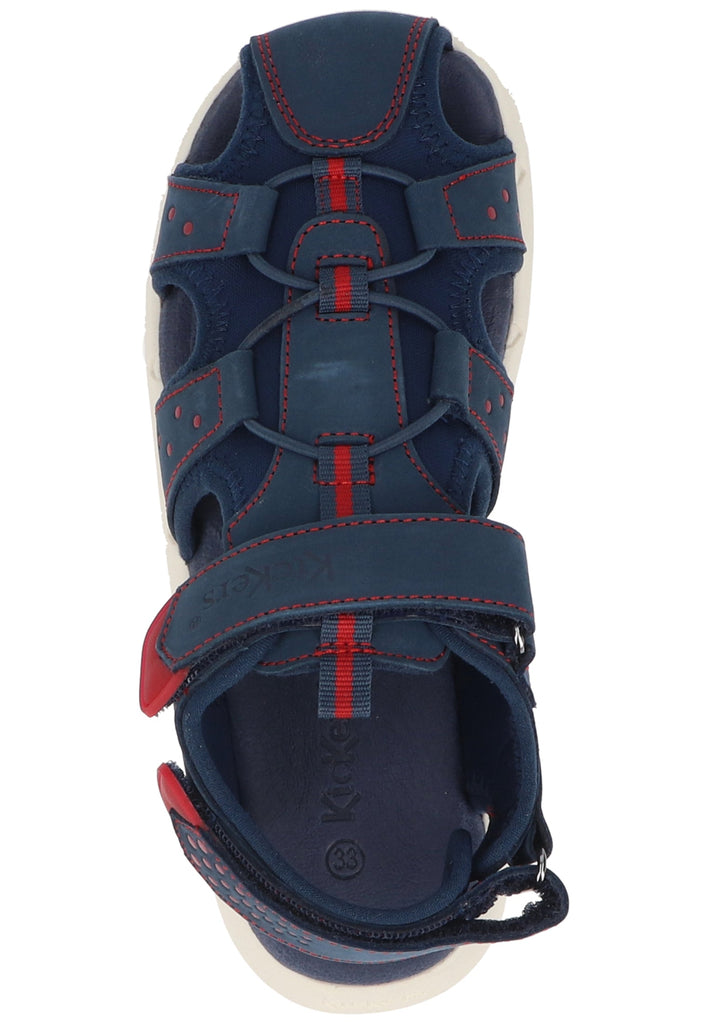 Kickers Sandalen Leder/Textil Blau/Rot