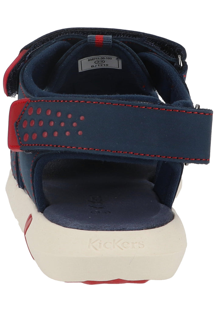 Kickers Sandalen Leder/Textil Blau/Rot