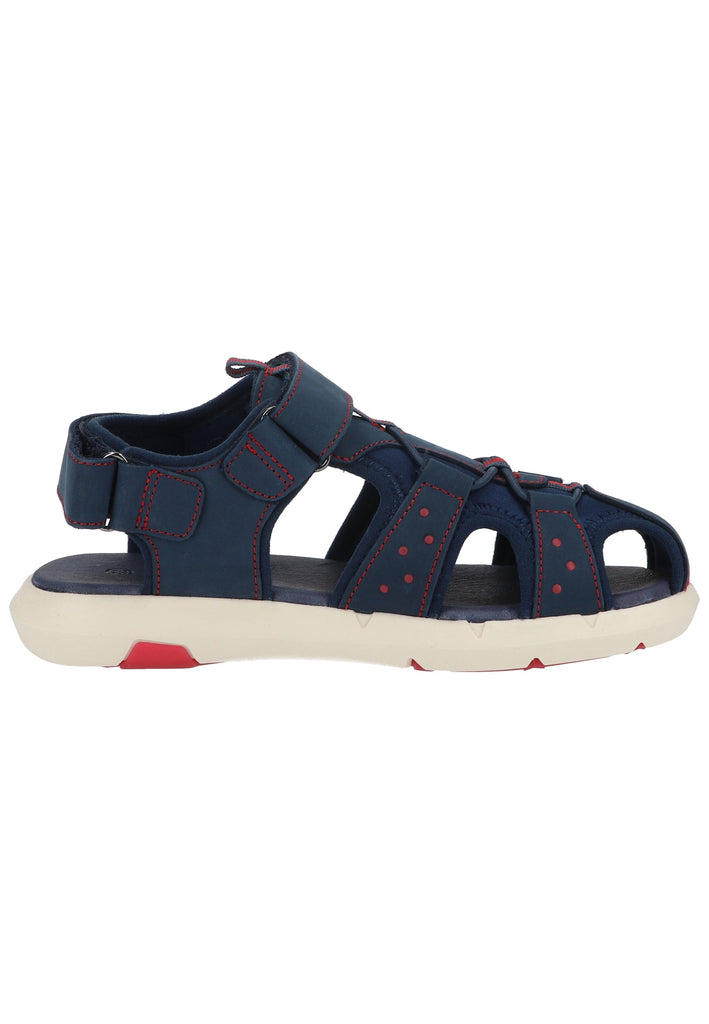 Kickers Sandalen Leder/Textil Blau/Rot