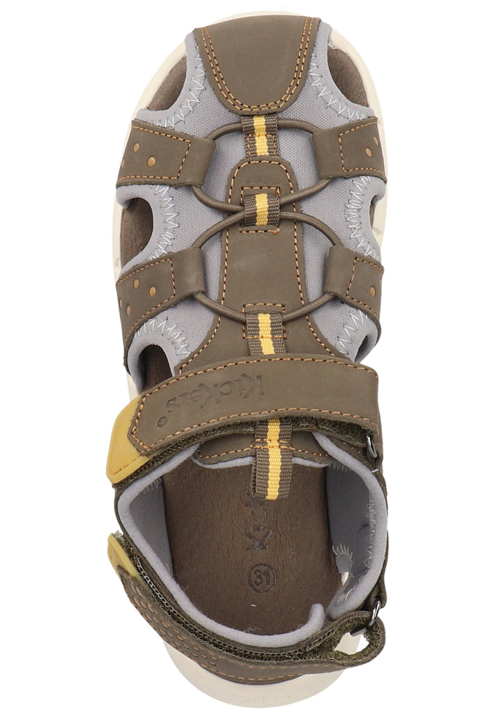 Kickers Sandalen Leder/Textil Khaki