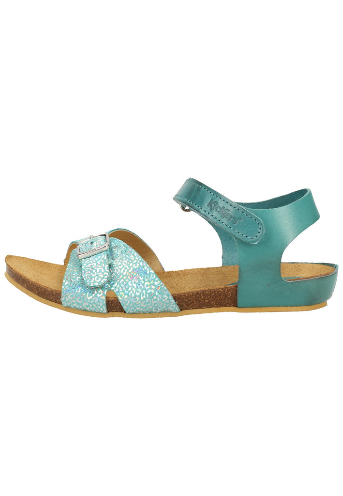 Kickers Sandalen Leder Türkis