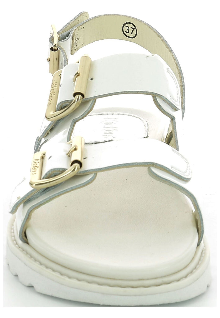 Kickers Sandalen Leder Weiß Lack