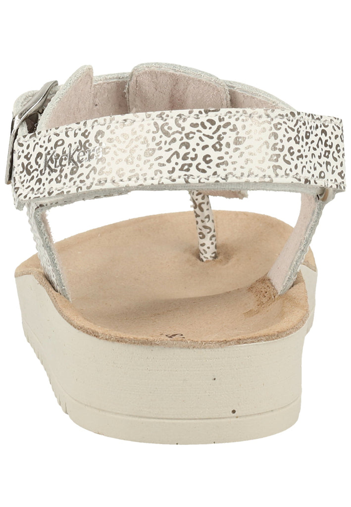 Kickers Sandalen Leder Weiß/Silber