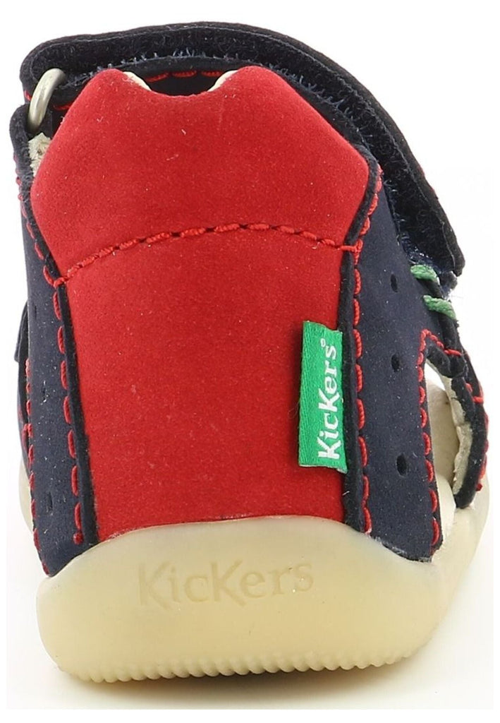Kickers Sandalen Nubukleder Navy/Rot