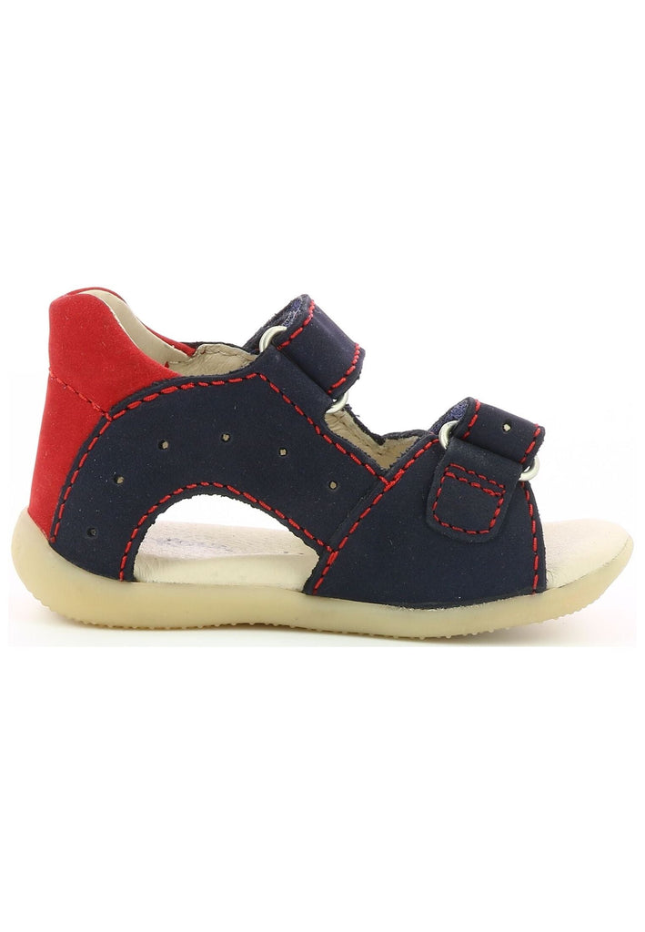 Kickers Sandalen Nubukleder Navy/Rot