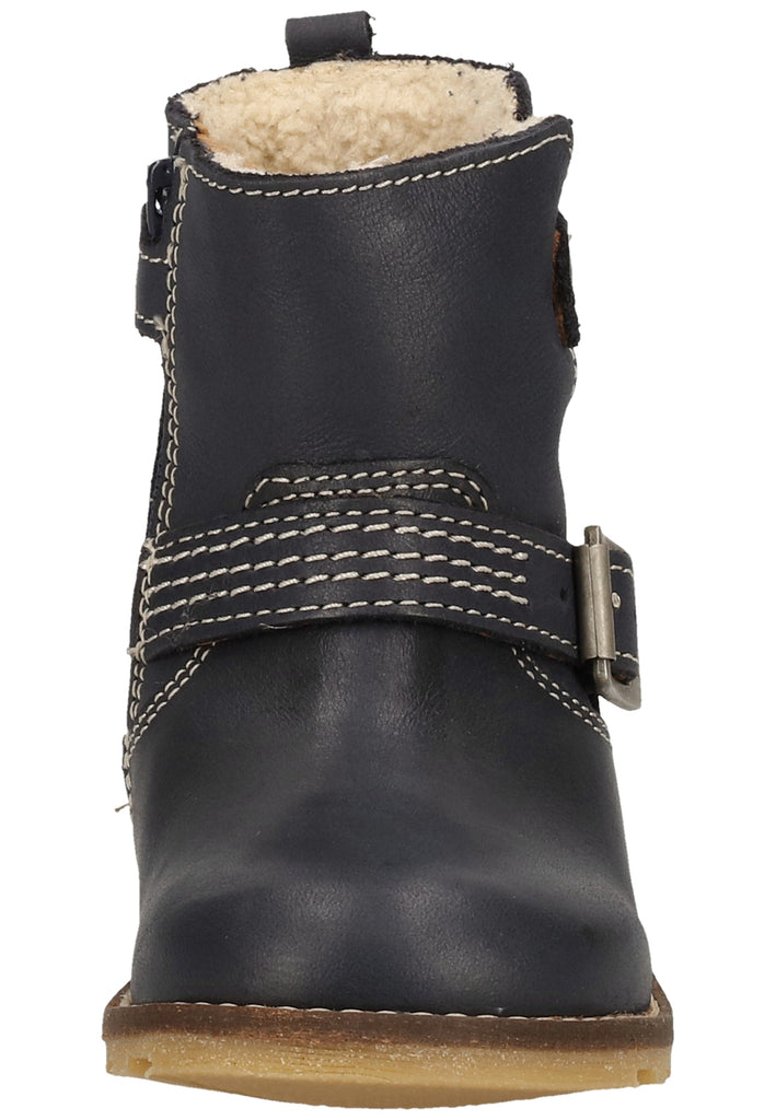 Kickers Stiefel Leder Dunkelblau Warmfutter