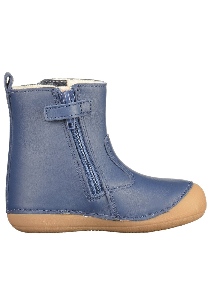 Kickers Stiefel Leder Marine Warmfutter