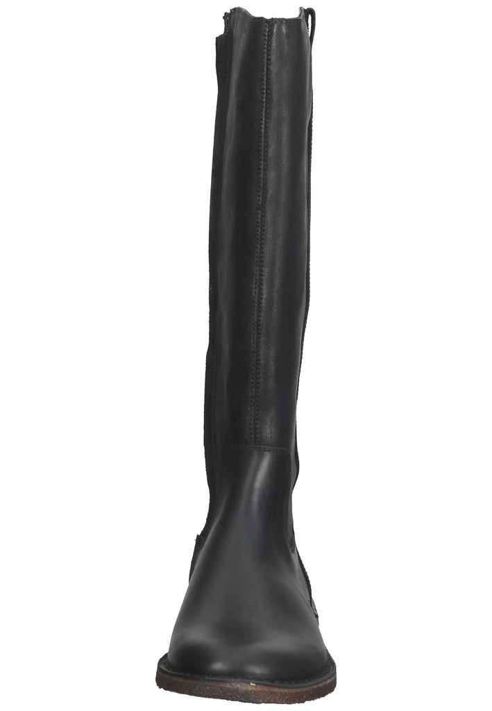 Kickers Stiefel Leder Schwarz Kombi
