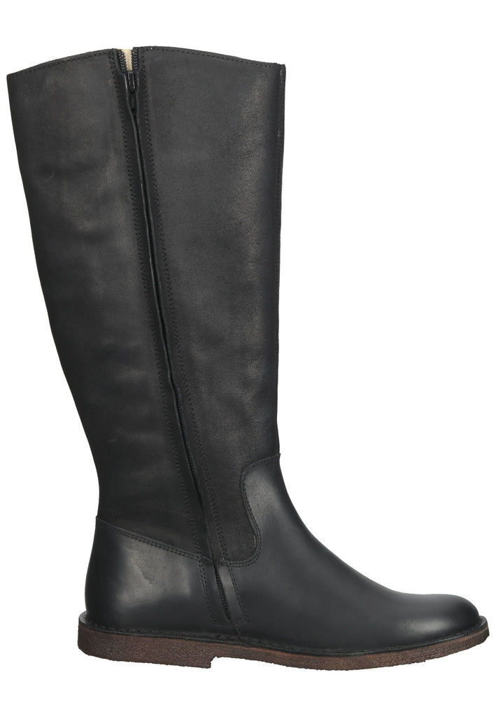Kickers Stiefel Leder Schwarz Kombi