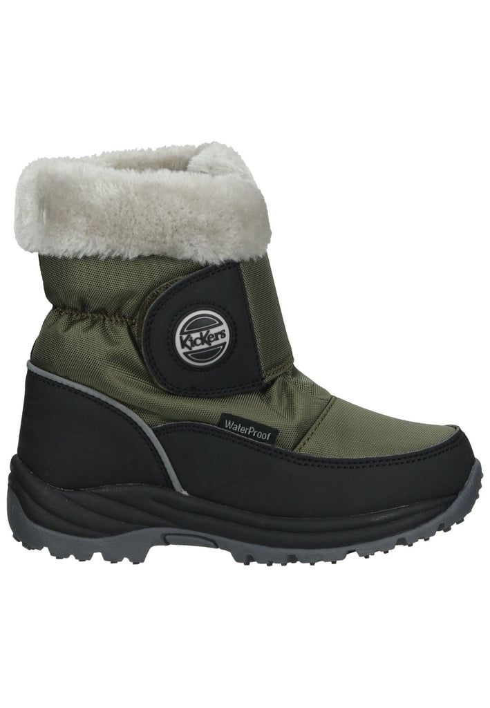 Kickers Stiefel Lederimitat/Textil Grün Warmfutter