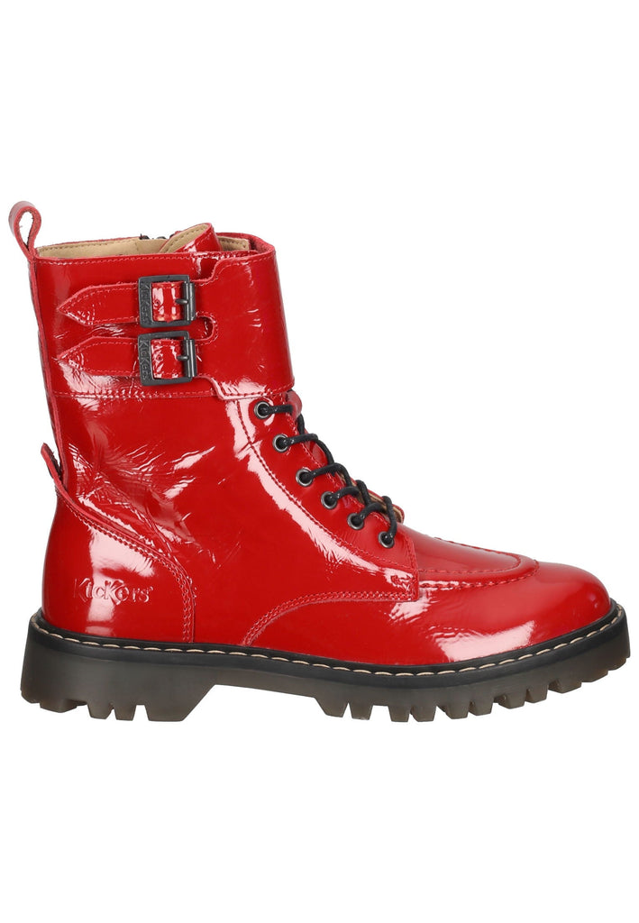 Kickers Stiefelette Leder Rot Lack