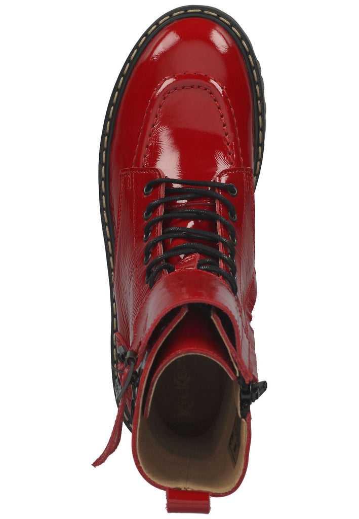 Kickers Stiefelette Leder Rot Lack