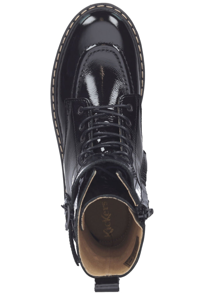 Kickers Stiefelette Leder Schwarz Lack