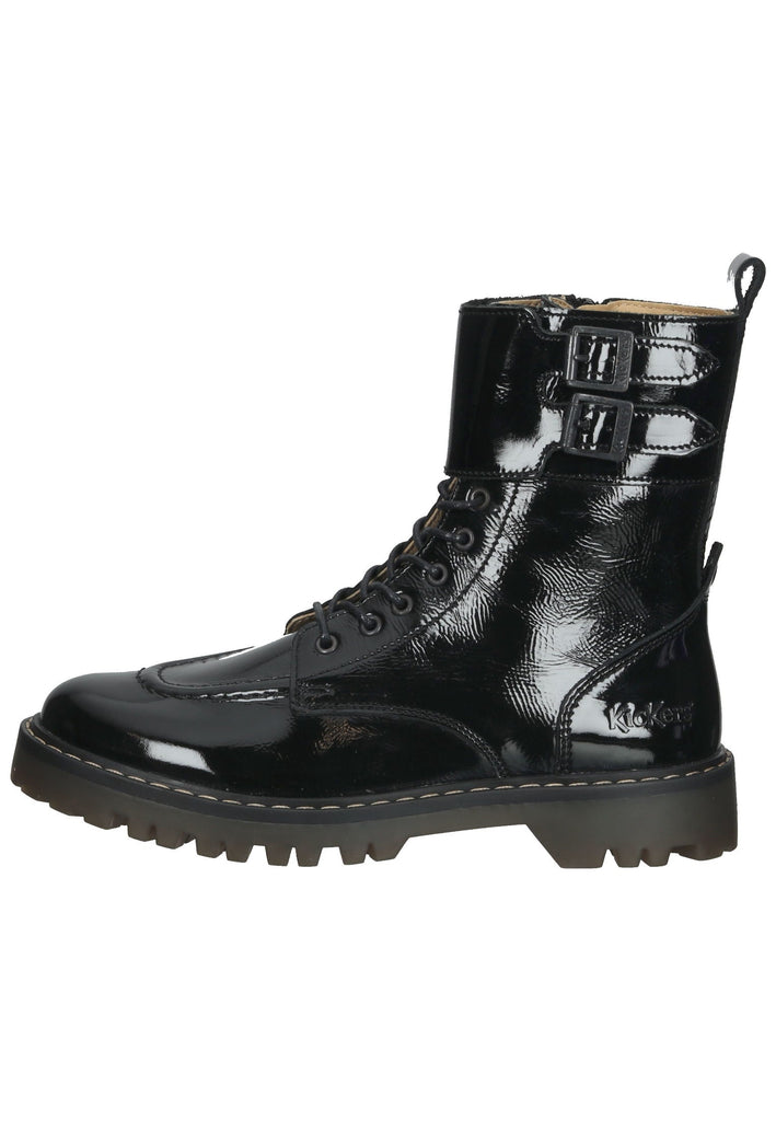 Kickers Stiefelette Leder Schwarz Lack